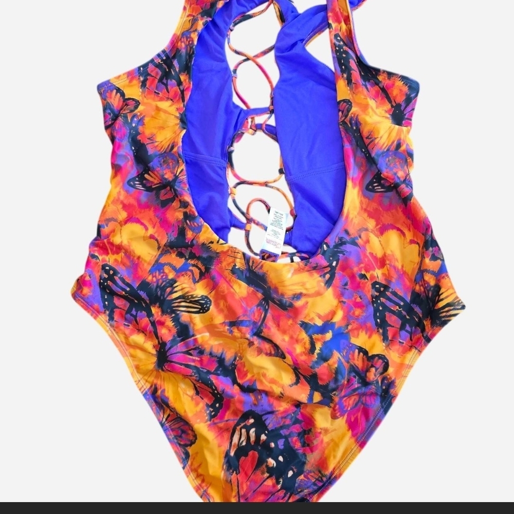 MEGAN THEE STALLION HOT GIRL SUMMER Vibrant Cutout Swimsuit - Picture 2 of 4